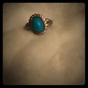 💙 vintage sterling espo turquoise ring
